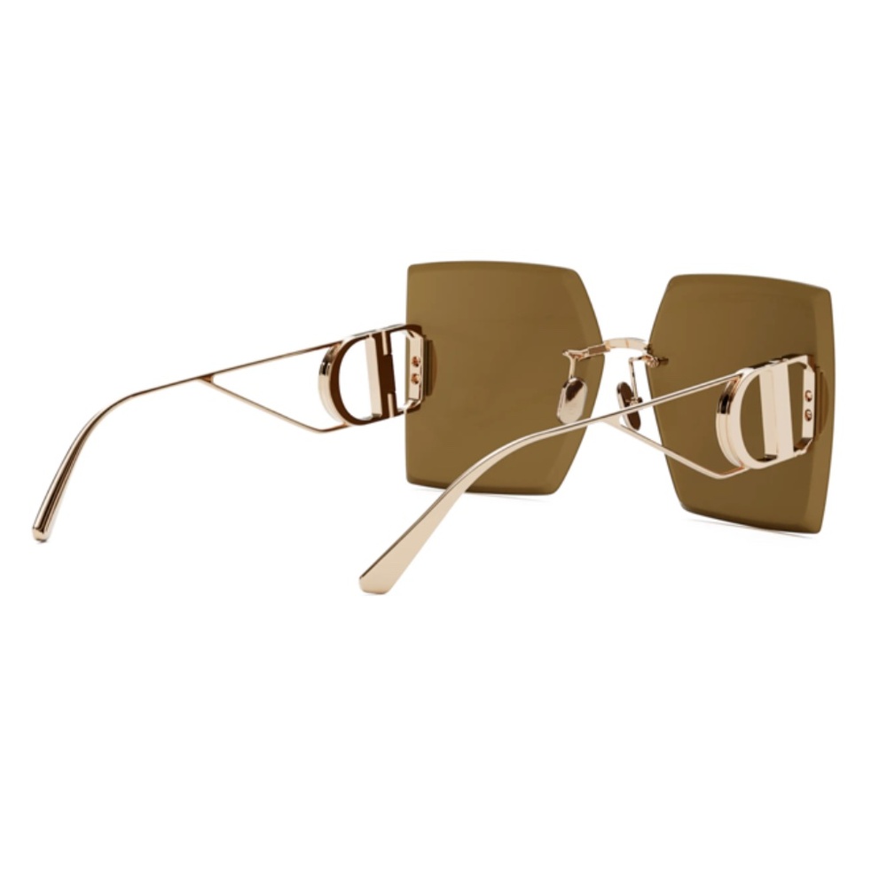 DIOR 30 Montaigne S7U Square Frame Sunglasses Gold/Gold Lens - MSRP $610 - BNIB - Picture 8 of 8